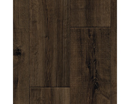 PVC Geras Egewood W48 aspect bois marron foncé largeur 400 cm (marchandise au mètre)