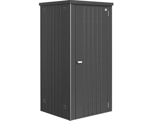 Geräteschrank biohort Gr. 90 mit Regalböden und Gerätehalter 93x83x182.5 cm dunkelgrau-metallic