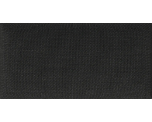 Coussin mural finition lin gris foncé aspect tissé 30 x 60 cm Papier peint textile noir