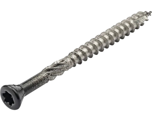 Terrassenschraube Linsensenkkopf mit I-Stern 4 x 60 mm Edelstahl HCP schwarz 100 Stück Einzelne Schraube mit Torx-Kopf