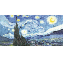 Peinture La Nuit étoilée de Vincent van Gogh avec vue sur le village