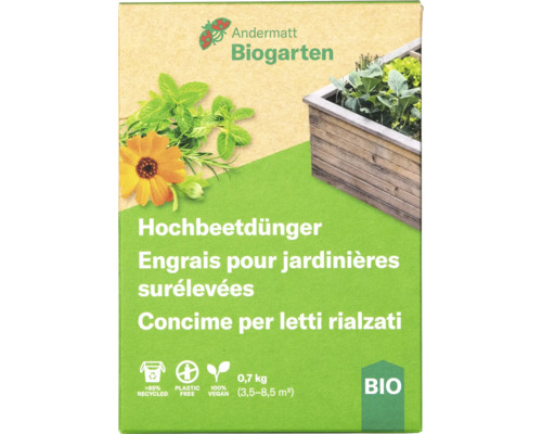 Engrais pour plantes en jardinières surélevées Andermatt Biogarten 700 g