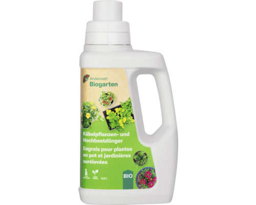 Engrais pour plantes en bac et jardinières surélevées Andermatt Biogarten 500 ml