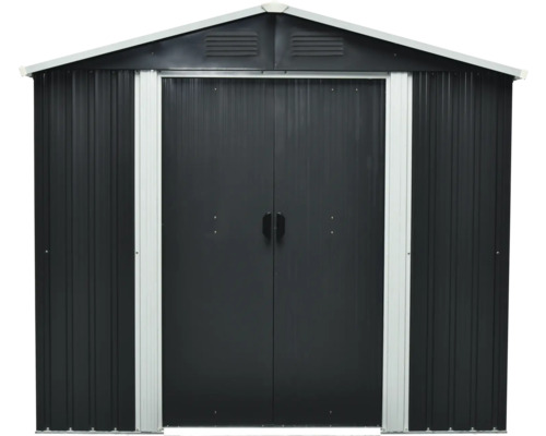 Abri de jardin métallique avec double porte