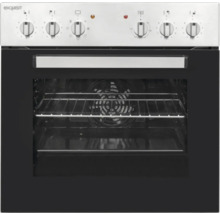 Four encastrable Exquisit avec boutons rotatifs et éclairage intérieur.