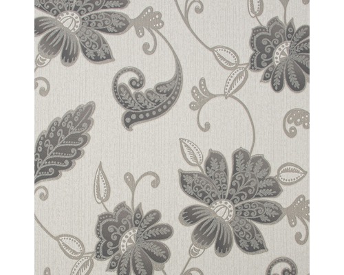 Papier peint intissé 111317 Jewel Juliet gris foncé beige Papier peint à motifs floraux