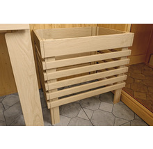 Seau en bois à lattes pour sauna