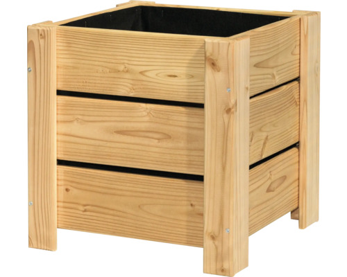 Quadratischer Pflanzkasten aus Holz für den Garten