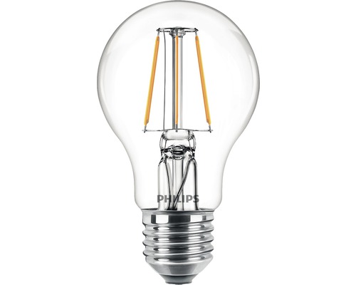 LED Lampe A60 klar E27/4,3W(40W) 470 lm 2700 K warmweiss 2 Stück Klare Philips Glühbirne
