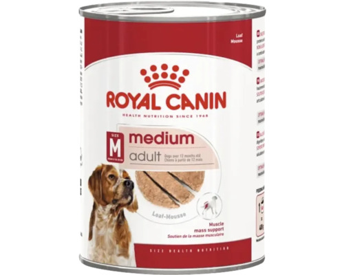 ROYAL CANIN Medium Adult Loaf Can mousse 410 g Royal Canin Medium Adult Hundefutter Dose