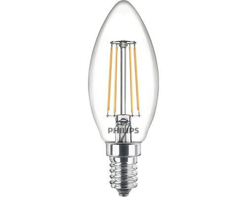 Ampoule bougie LED B35 transparente E14/4,3W(40W) 470 lm 2700 K blanc chaud 2 pièces