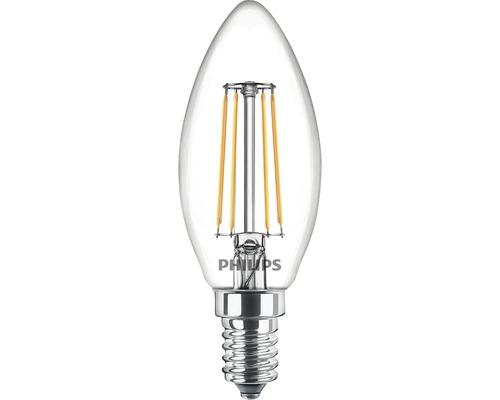 Ampoule bougie LED B35 transparente E14/4,3W(40W) 470 lm 2700 K blanc chaud