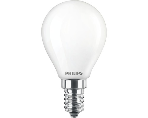 Ampoule sphérique LED P45 mate E14/4,3W(40W) 470 lm 2700 K blanc chaud