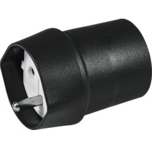 Schutzkontakt-Stecker in dunkler Ausführung