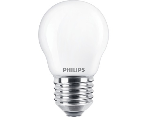 Ampoule sphérique LED P45 mate E27/4,3W(40W) 470 lm 2700 K blanc chaud