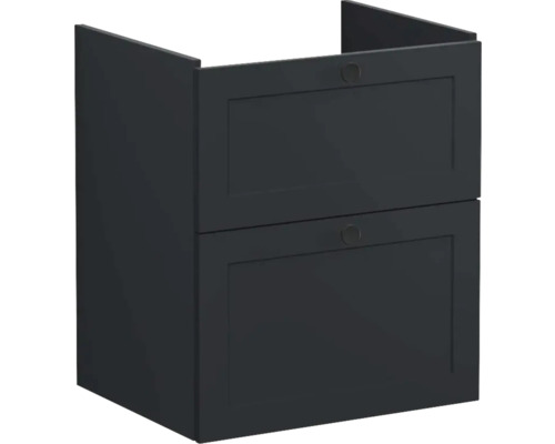 Waschtischunterschrank VitrA Root Classic BxHxT 565 x 650 mm x 450 mm Frontfarbe graphit matt matt 68472 Waschtischunterschrank mit zwei Schubladen