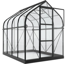 Serre avec cadre en aluminium et panneaux en polycarbonate