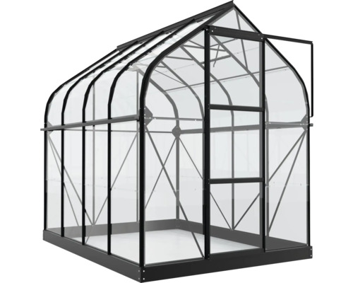 Serre avec cadre en aluminium et panneaux en polycarbonate