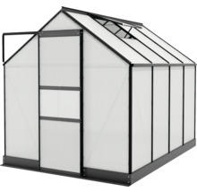 Serre Vitavia Apollo 5000 panneaux alvéolés 4 mm avec fondation 195x261 cm noir