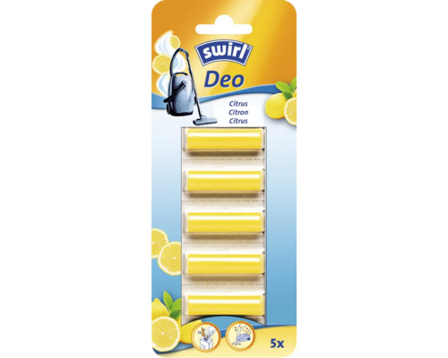 Swirl Deo bâtonnets parfumés citron, 5 pièces pour aspirateur