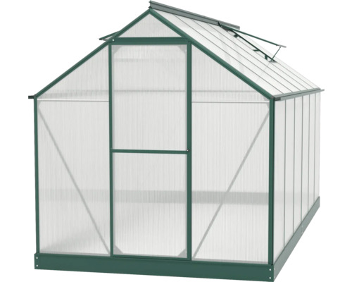 Serre avec cadre et parois transparentes