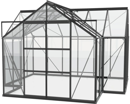 Serre avec verre et cadre en métal
