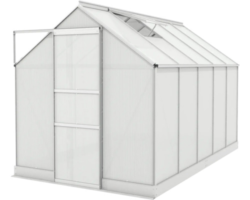 Gewächshaus mit geöffneter Tür