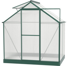 Serre Vitavia Triton 2500 panneaux alvéolés 6 mm avec fondation 198x131 cm verte