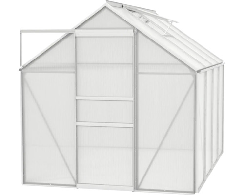 Serre avec porte ouverte