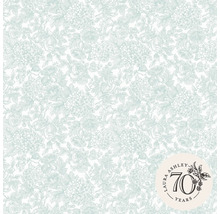 Laura Ashley Tapete mit floralem Muster und Laura Ashley Logo zum 70-jährigen Jubiläum