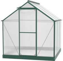 Serre Vitavia Triton 3800 panneaux alvéolés 6 mm avec fondation 198x193 cm verte