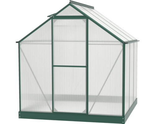 Serre avec plaques en polycarbonate et cadre en aluminium