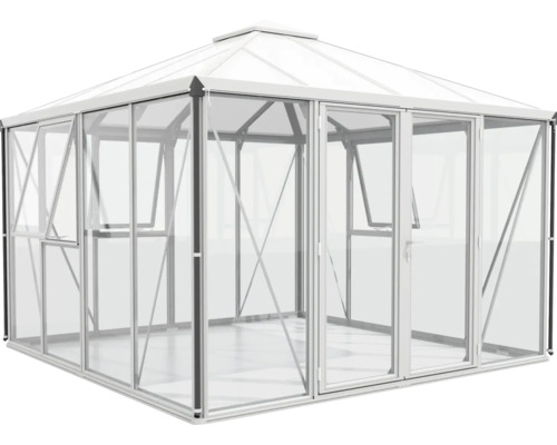 Serre avec murs et toit transparents