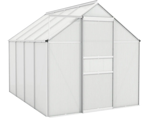 Serre avec porte coulissante