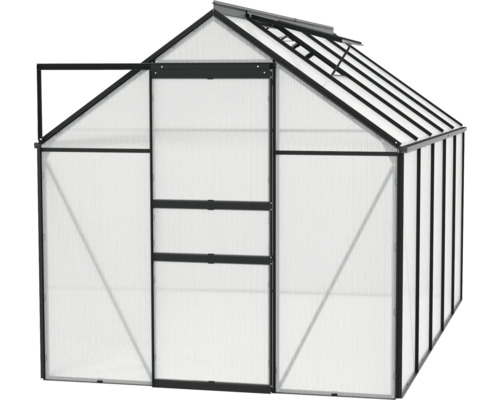 Serre avec porte ouverte