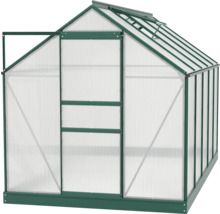 Serre de jardin avec porte ouverte