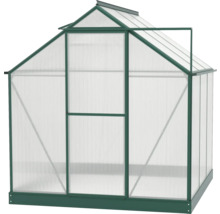 Serre Vitavia Triton 3800 panneaux alvéolés 6 mm avec fondation 198x193 cm verte