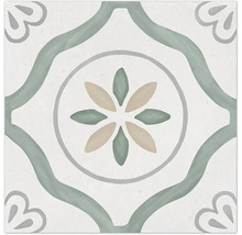 Carreau de sol décoratif avec motif floral