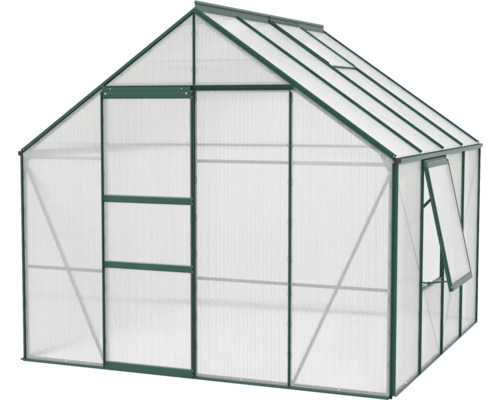 Gewächshaus mit Dachfenster und Seitentür