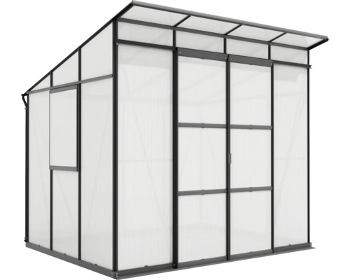 Gewächshaus mit Schiebetür und Fenster