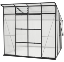 Serre Vitavia Playa 7600 panneaux alvéolés 6 mm avec cadre de fondation 258x291,6 cm noir