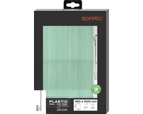 Rideau de douche Spirella en plastique, 180 x 200 cm