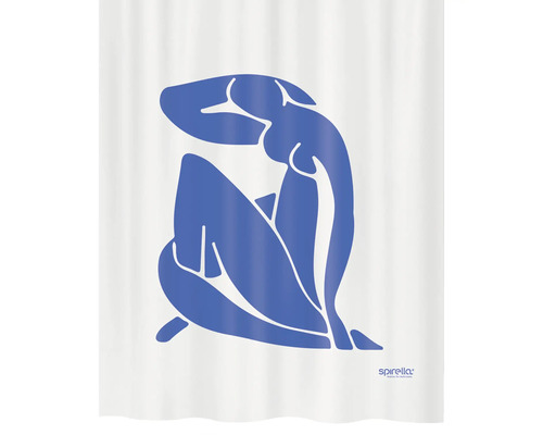 Rideau de douche avec représentation d''un nu féminin