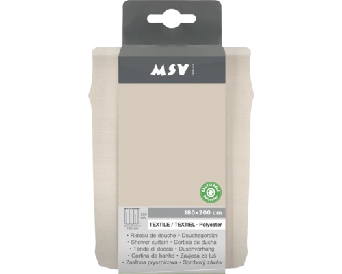 Rideau de douche MSV en polyester, 180x200 cm