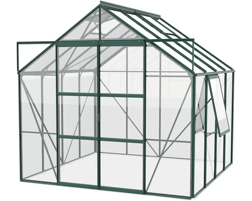 Serre avec lucarne et porte ouverte