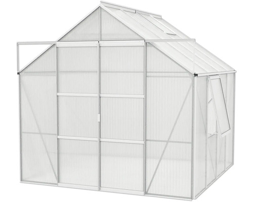 Serre avec porte et fenêtre ouvertes