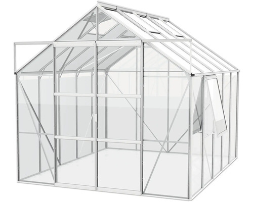 Serre avec porte et fenêtre ouvertes