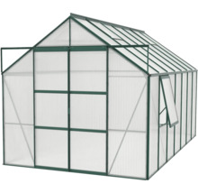 Serre avec panneaux en polycarbonate et cadre en aluminium