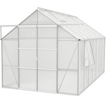 Serre avec porte et fenêtre ouvertes pour le jardin