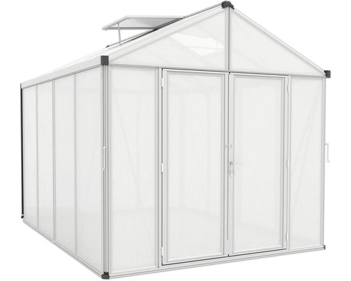 Serre avec double porte et fenêtre de toit